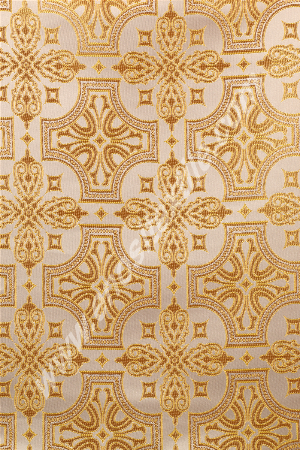 KL-033 White-Gold Brocade Fabrics